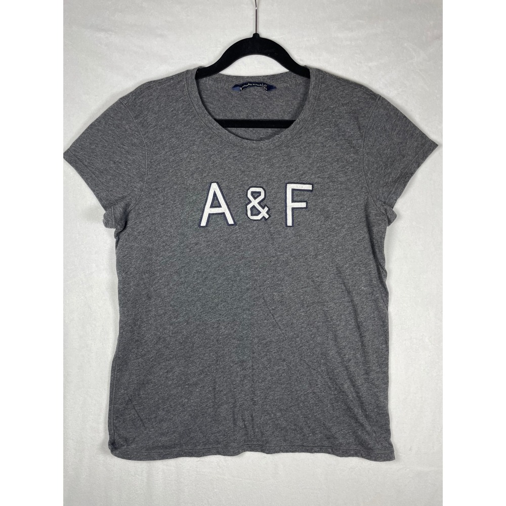 vintage Y2K abercrombie & fitch embroidered logo fitted baby tee M‎ preppy mall